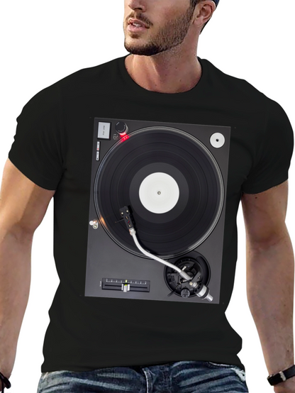 Turntable Graphic T-Shirt - DJ Music Lover Tee