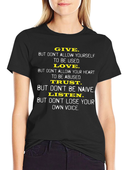 Inspirational Graphic Print T-Shirt