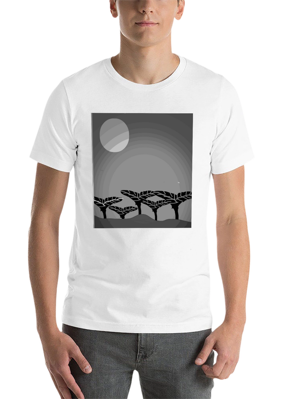 Mens Graphic Print Crew Neck T-Shirt