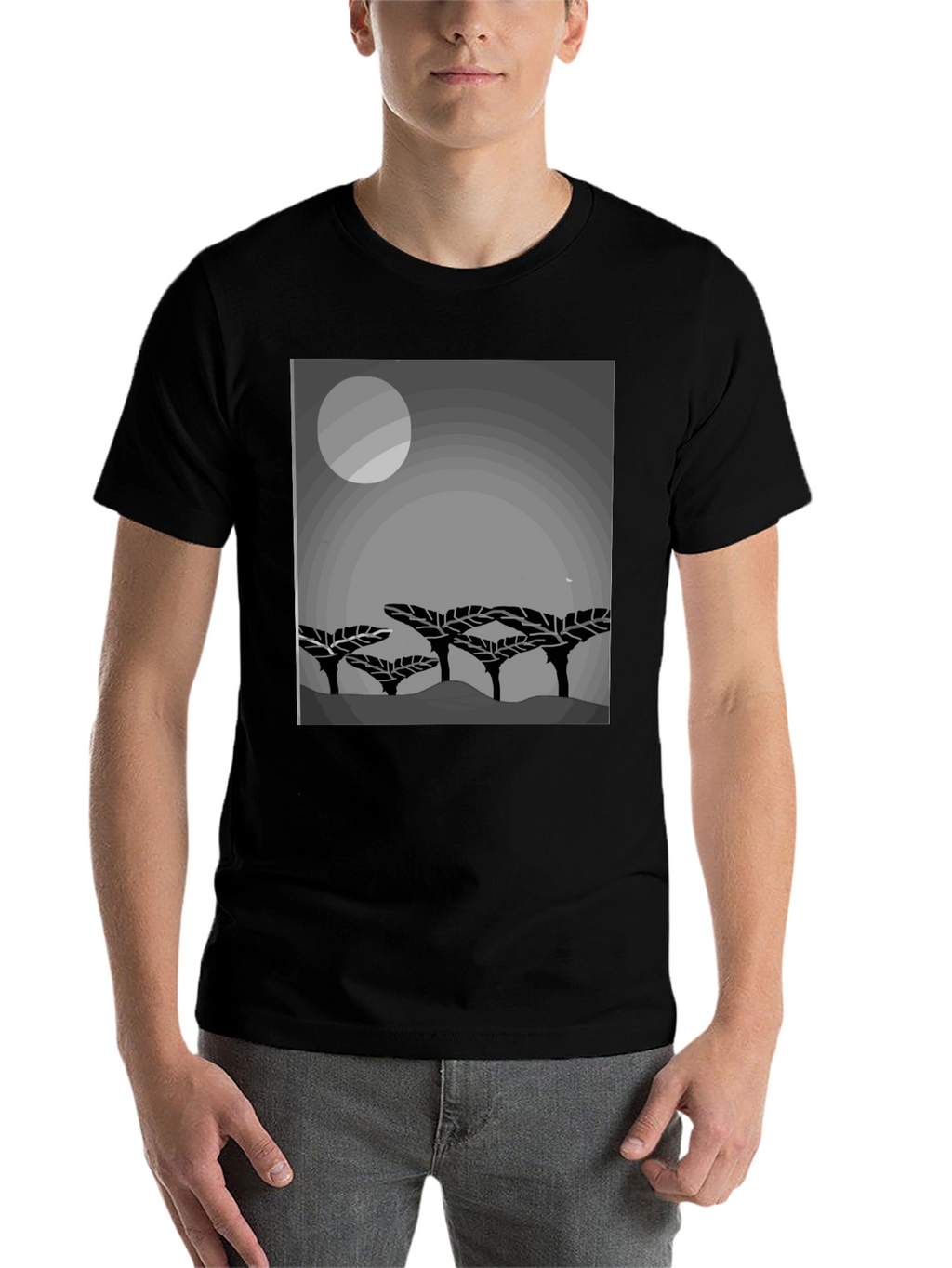 Mens Graphic Print Crew Neck T-Shirt