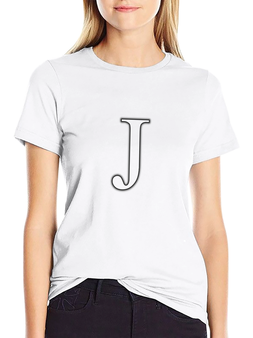 Black T-Shirt with J Monogram