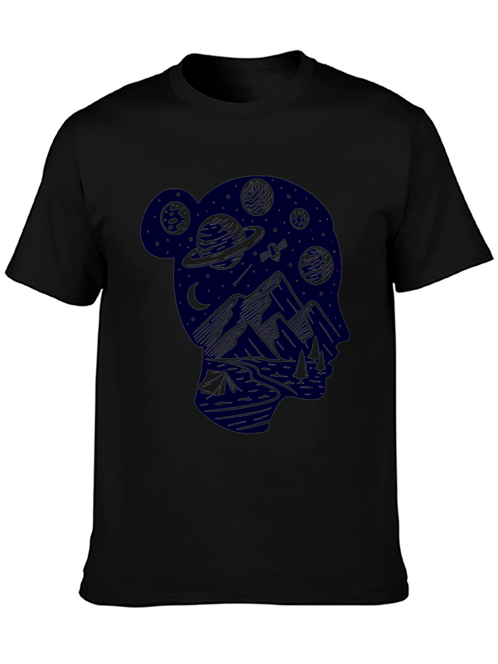 Cosmic Camper Graphic T-Shirt - Unisex Black Tee