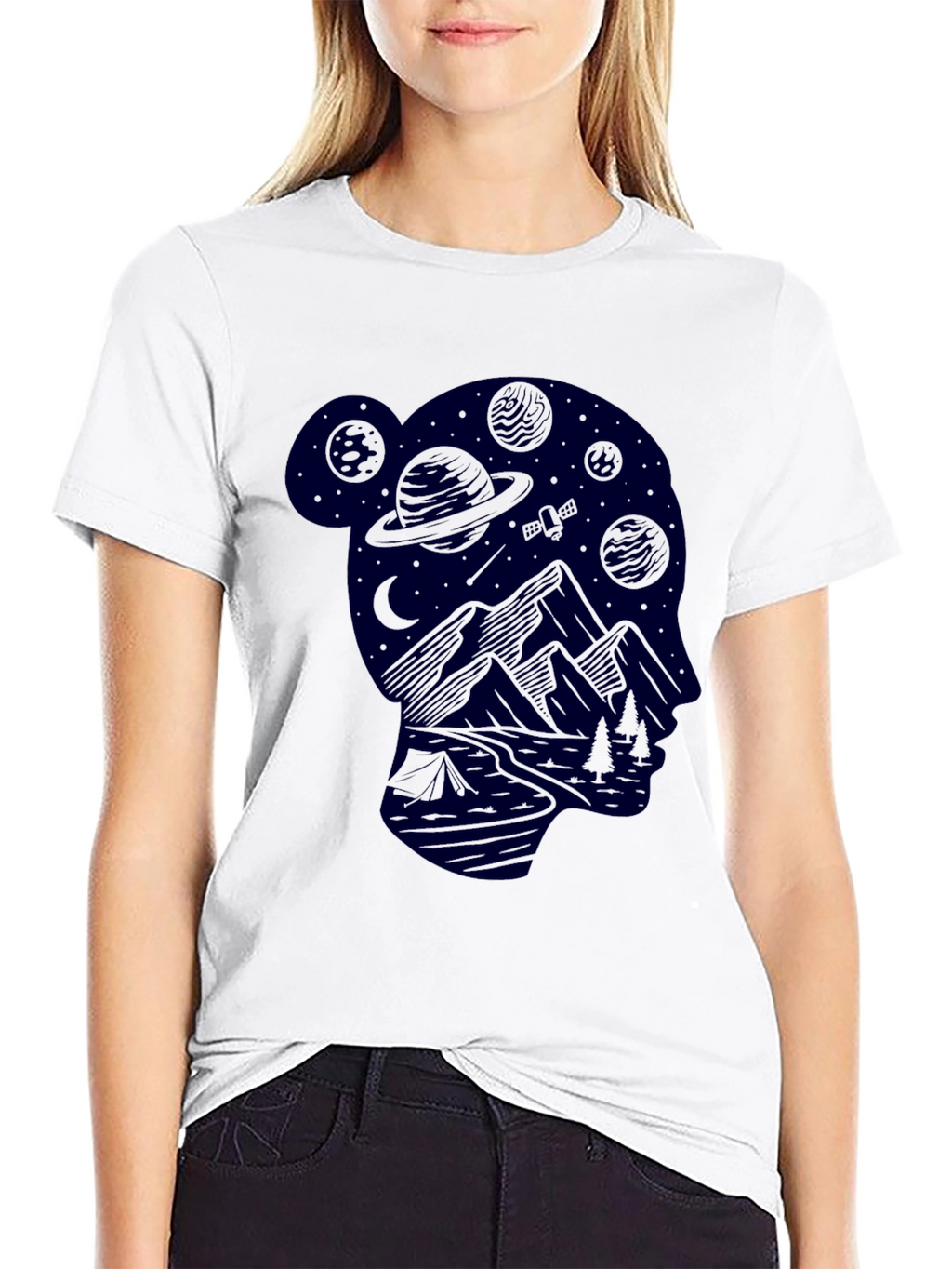 Cosmic Camper Graphic T-Shirt - Unisex Black Tee