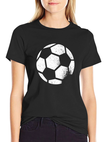 Soccer Ball Graphic Tee - Black Casual Shirt