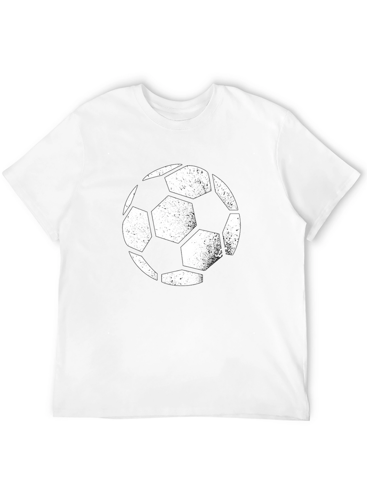 Soccer Ball Graphic Tee - Black Casual Shirt