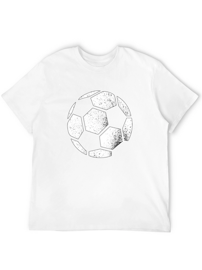 Soccer Ball Graphic Tee - Black Casual Shirt