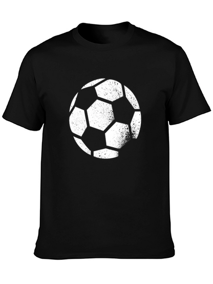 Soccer Ball Graphic Tee - Black Casual Shirt