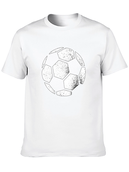 Soccer Ball Graphic Tee - Black Casual Shirt