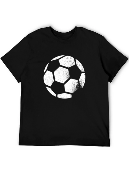 Soccer Ball Graphic Tee - Black Casual Shirt