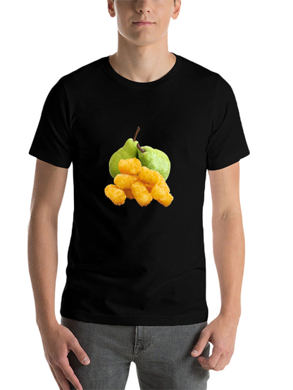Funny Fruit & Tots Graphic Tee - Black