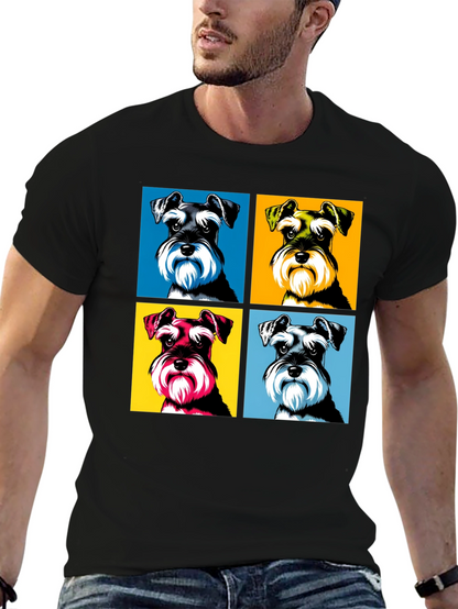 Schnauzer Pop Art T-Shirt - Unique Dog Lover Tee