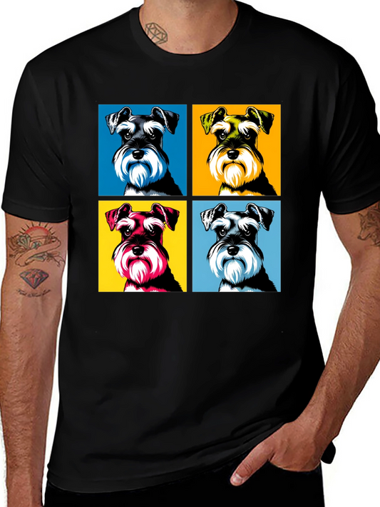 Schnauzer Pop Art T-Shirt - Unique Dog Lover Tee