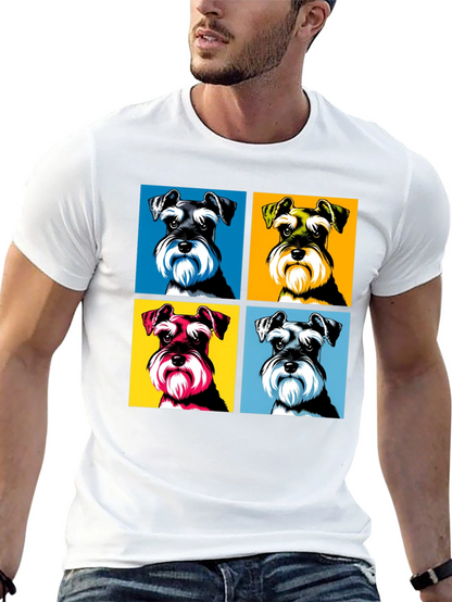 Schnauzer Pop Art T-Shirt - Unique Dog Lover Tee