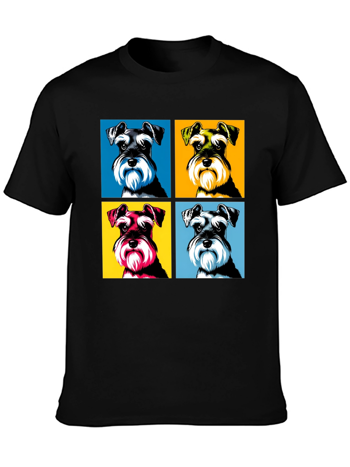 Schnauzer Pop Art T-Shirt - Unique Dog Lover Tee