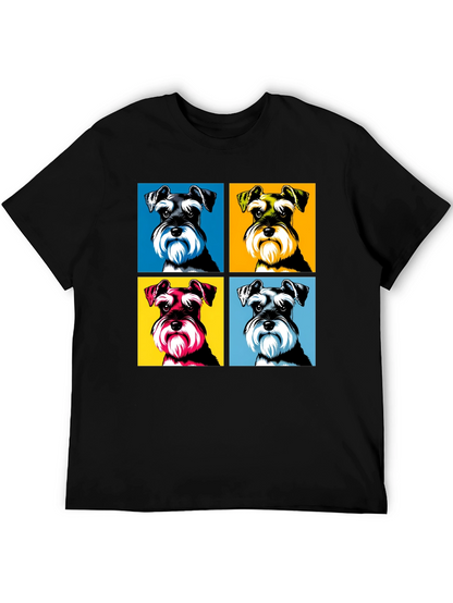 Schnauzer Pop Art T-Shirt - Unique Dog Lover Tee