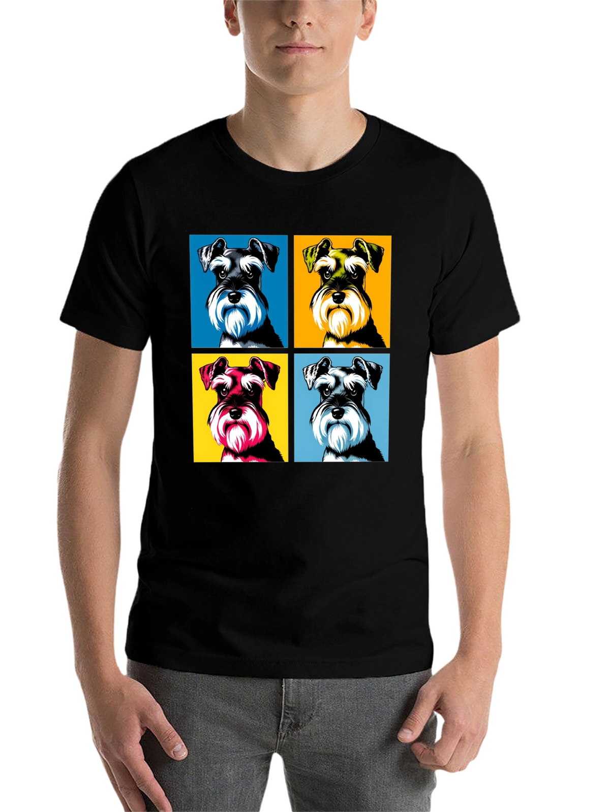 Schnauzer Pop Art T-Shirt - Unique Dog Lover Tee