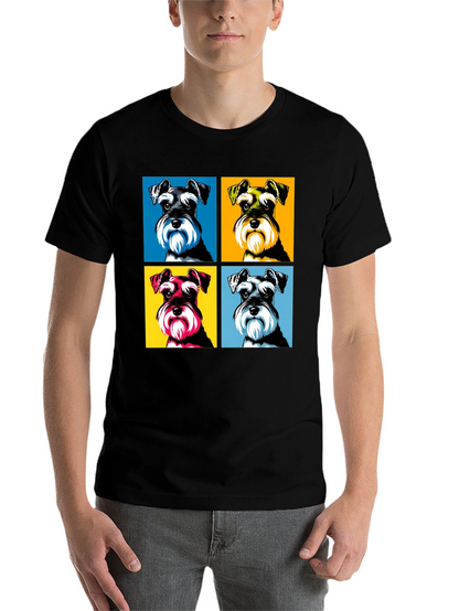 Schnauzer Pop Art T-Shirt - Unique Dog Lover Tee