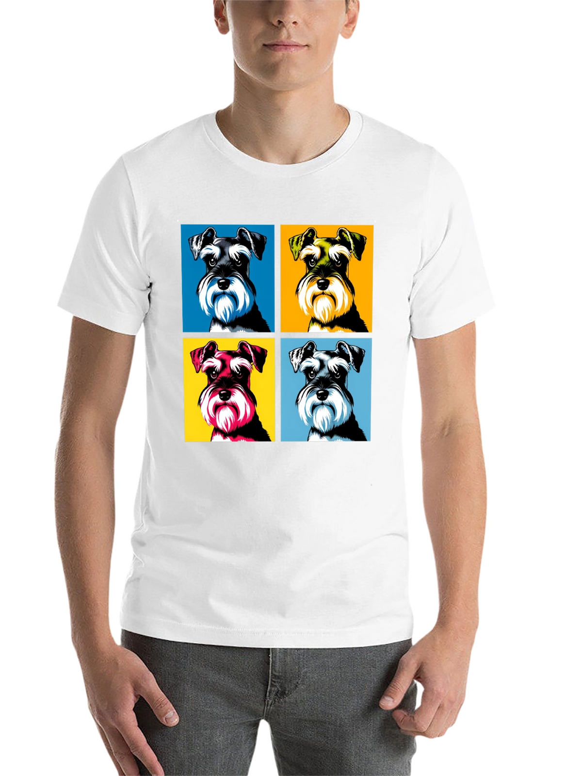 Schnauzer Pop Art T-Shirt - Unique Dog Lover Tee