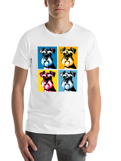Schnauzer Pop Art T-Shirt - Unique Dog Lover Tee