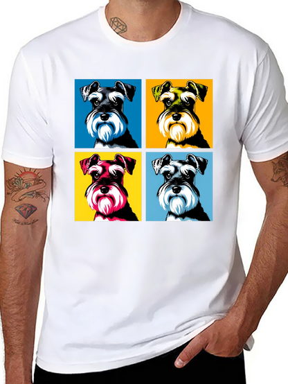 Schnauzer Pop Art T-Shirt - Unique Dog Lover Tee