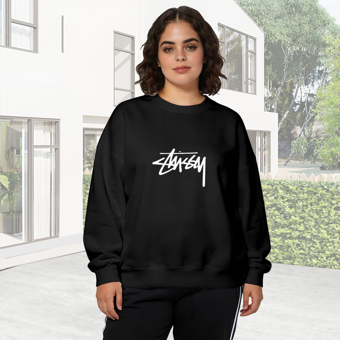 Bold Signature Logo Streetwear Crewneck Sweatshirt