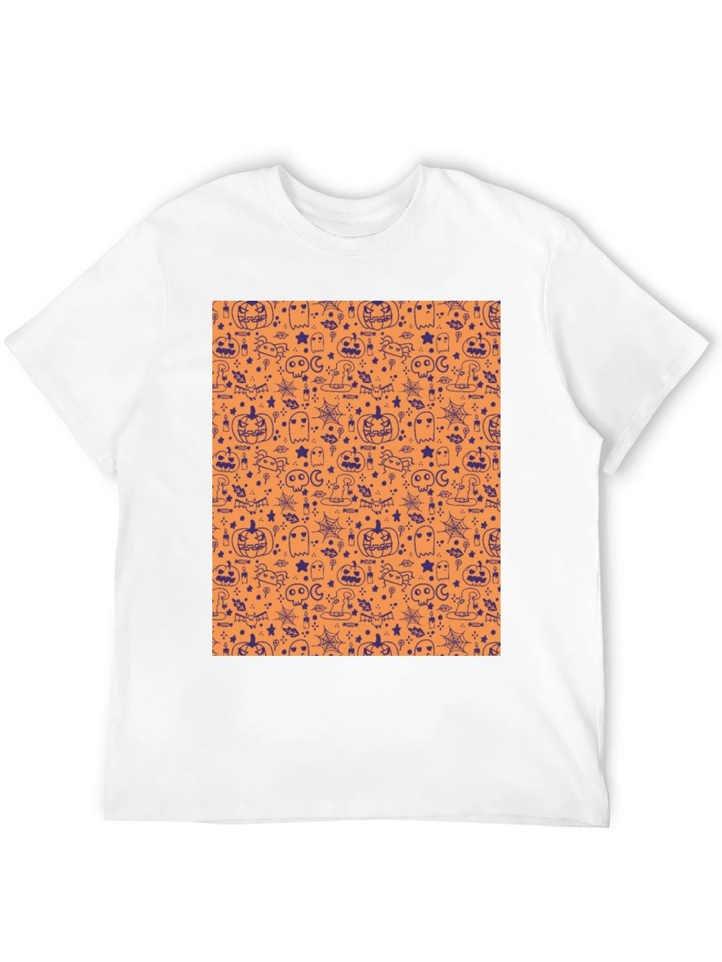 Halloween Pattern T-Shirt - Spooky Season Tee