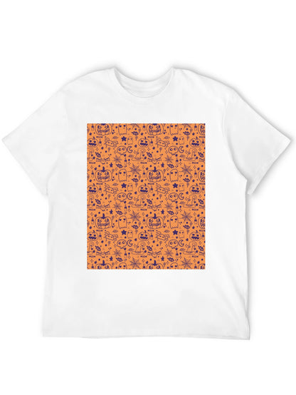 Halloween Pattern T-Shirt - Spooky Season Tee