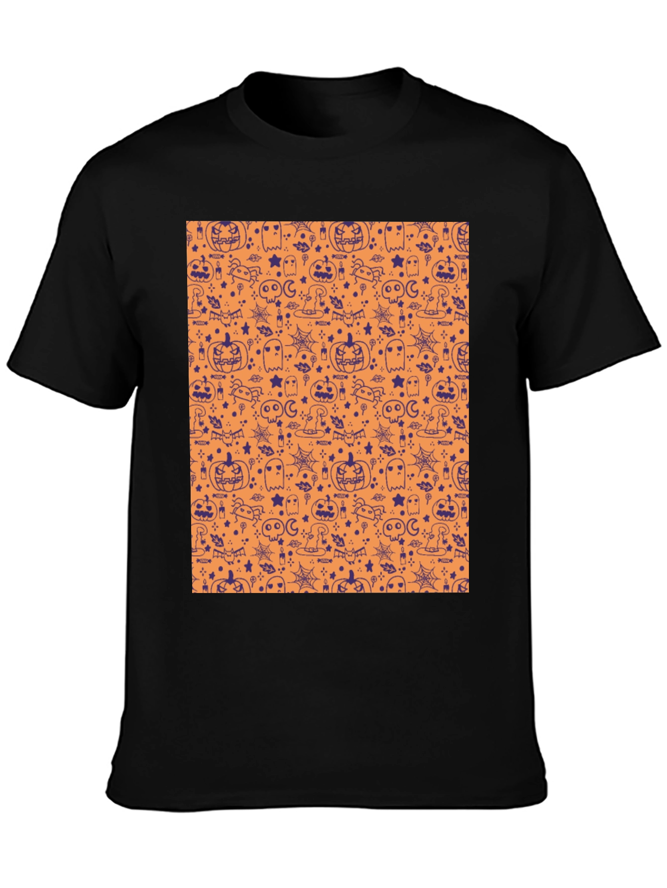Halloween Pattern T-Shirt - Spooky Season Tee