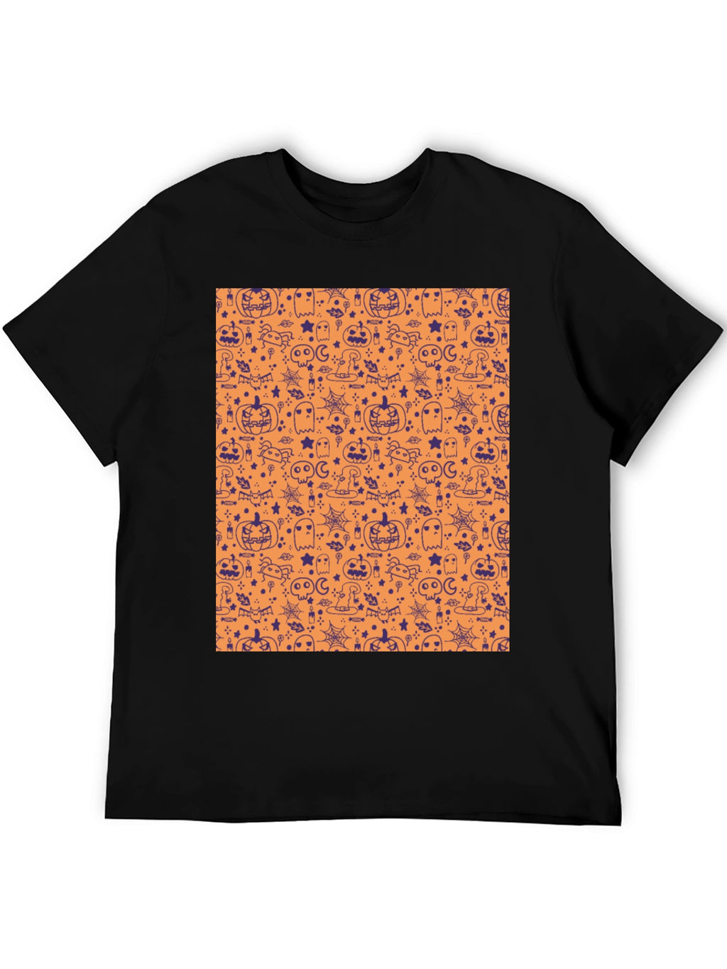 Halloween Pattern T-Shirt - Spooky Season Tee
