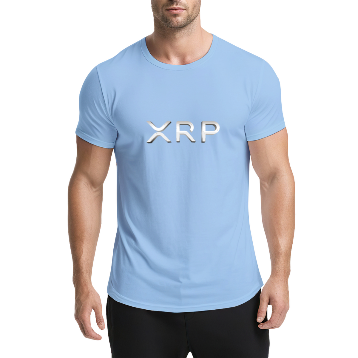XRP Metal Text Simple Crypto T-Shirt