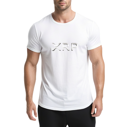 XRP Metal Text Simple Crypto T-Shirt