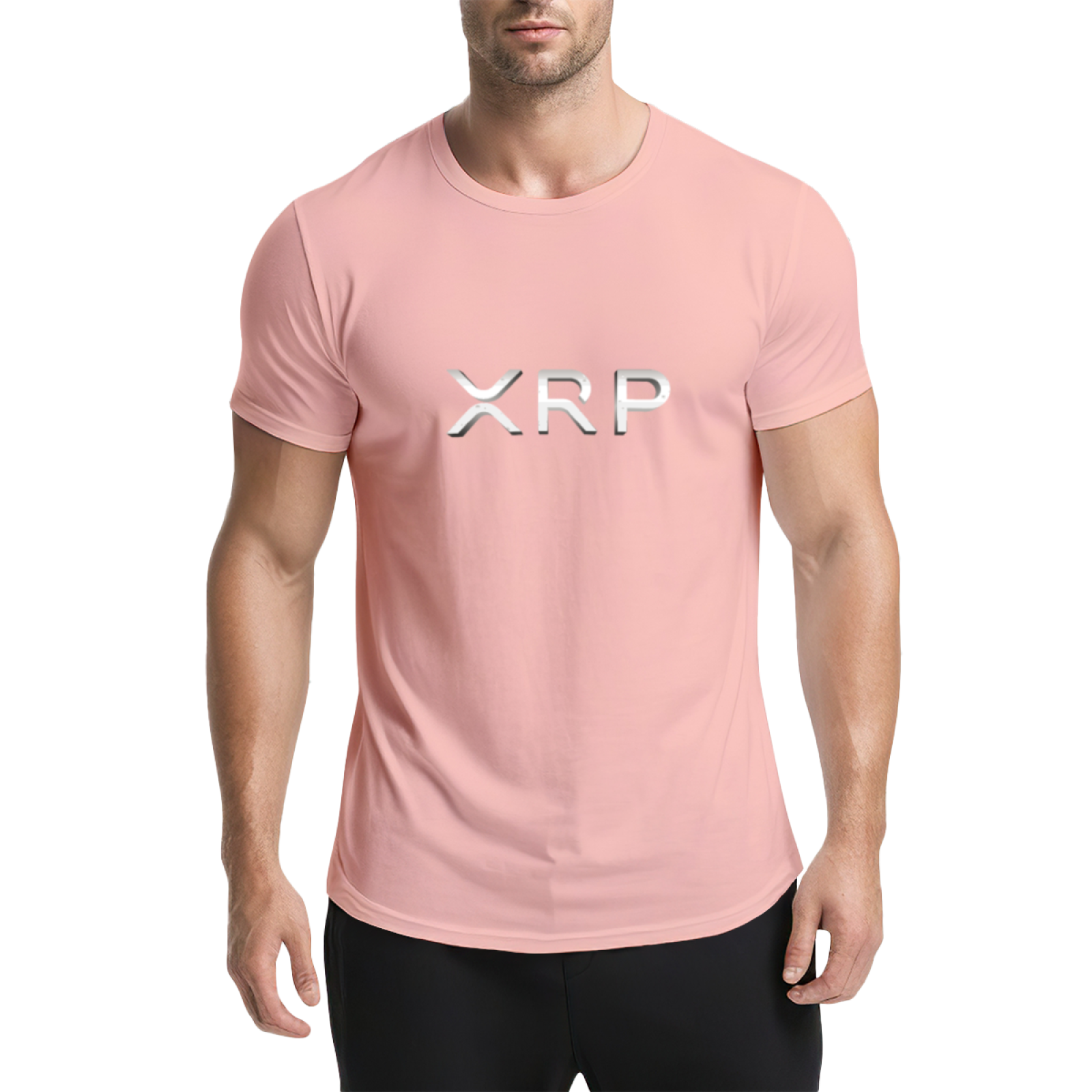 XRP Metal Text Simple Crypto T-Shirt