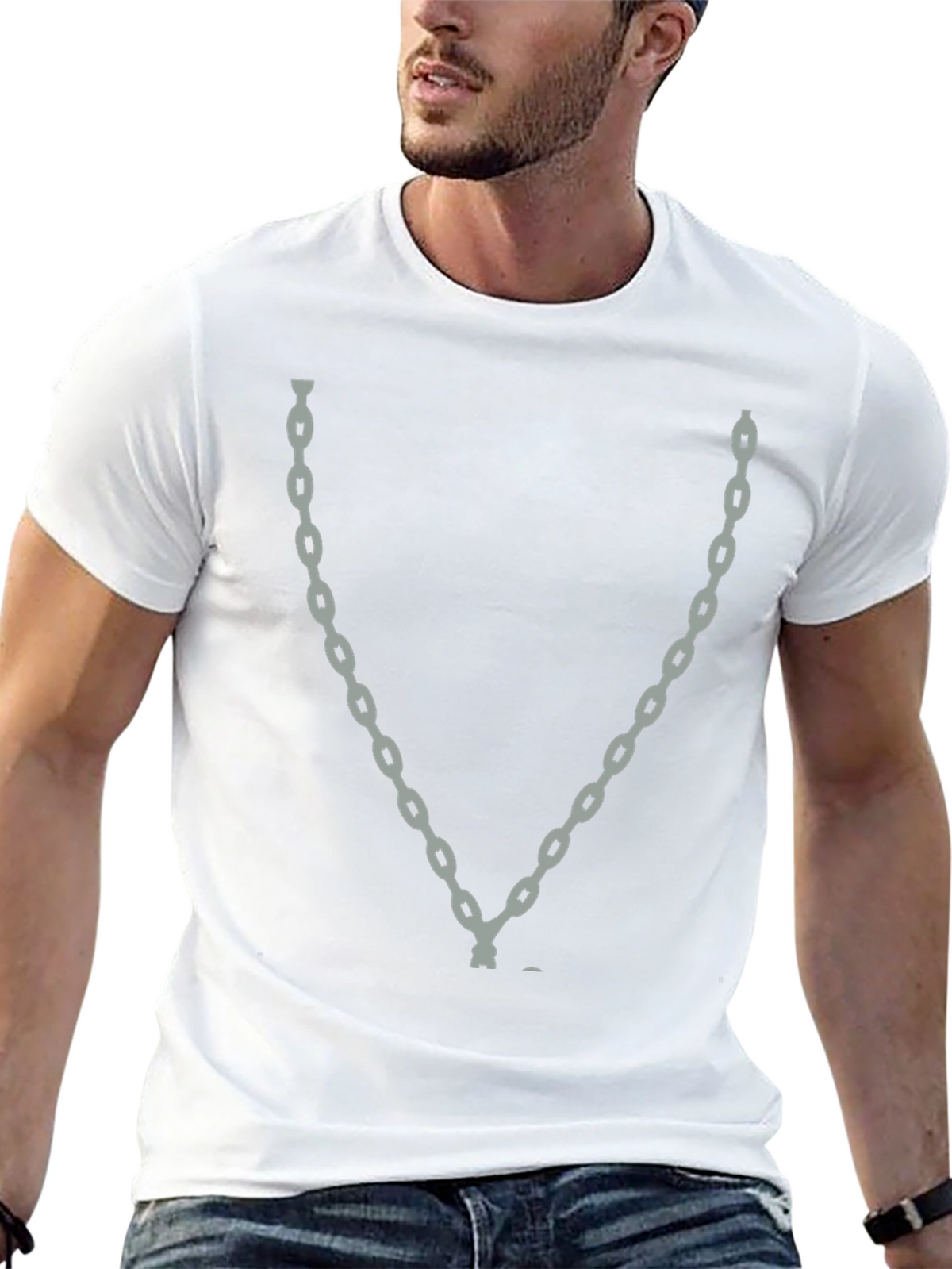 Chain Graphic Black T-Shirt