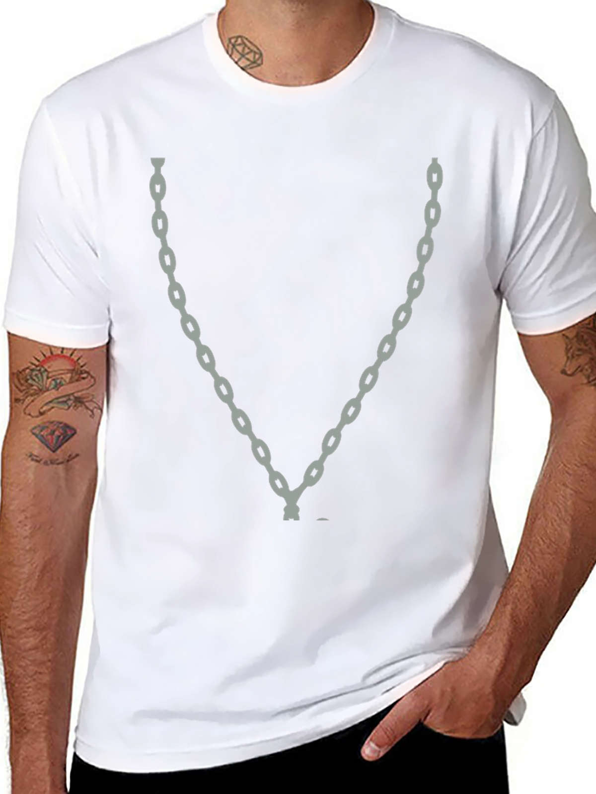 Chain Graphic Black T-Shirt