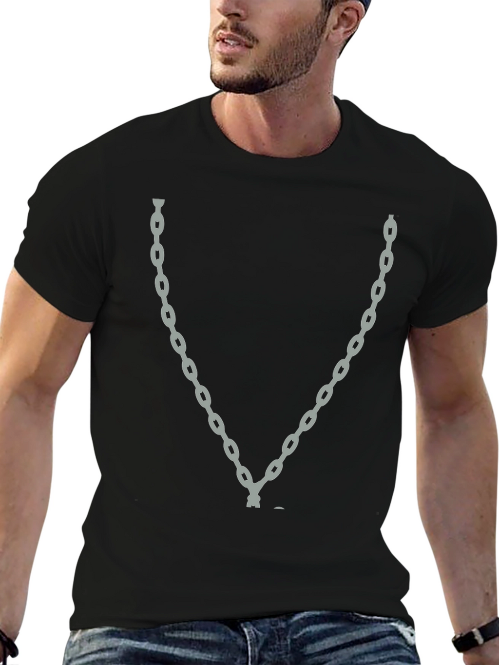 Chain Graphic Black T-Shirt
