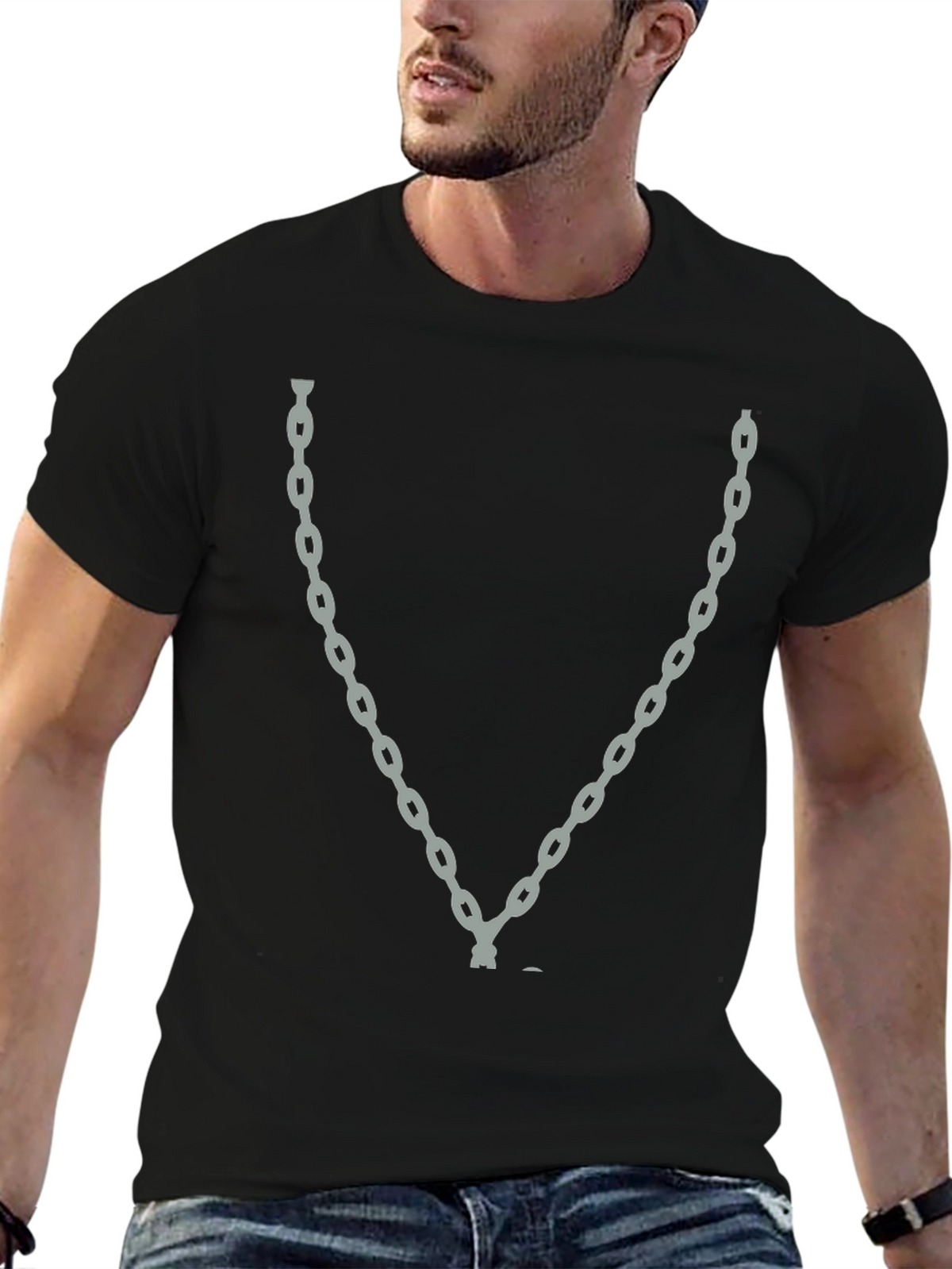 Chain Graphic Black T-Shirt