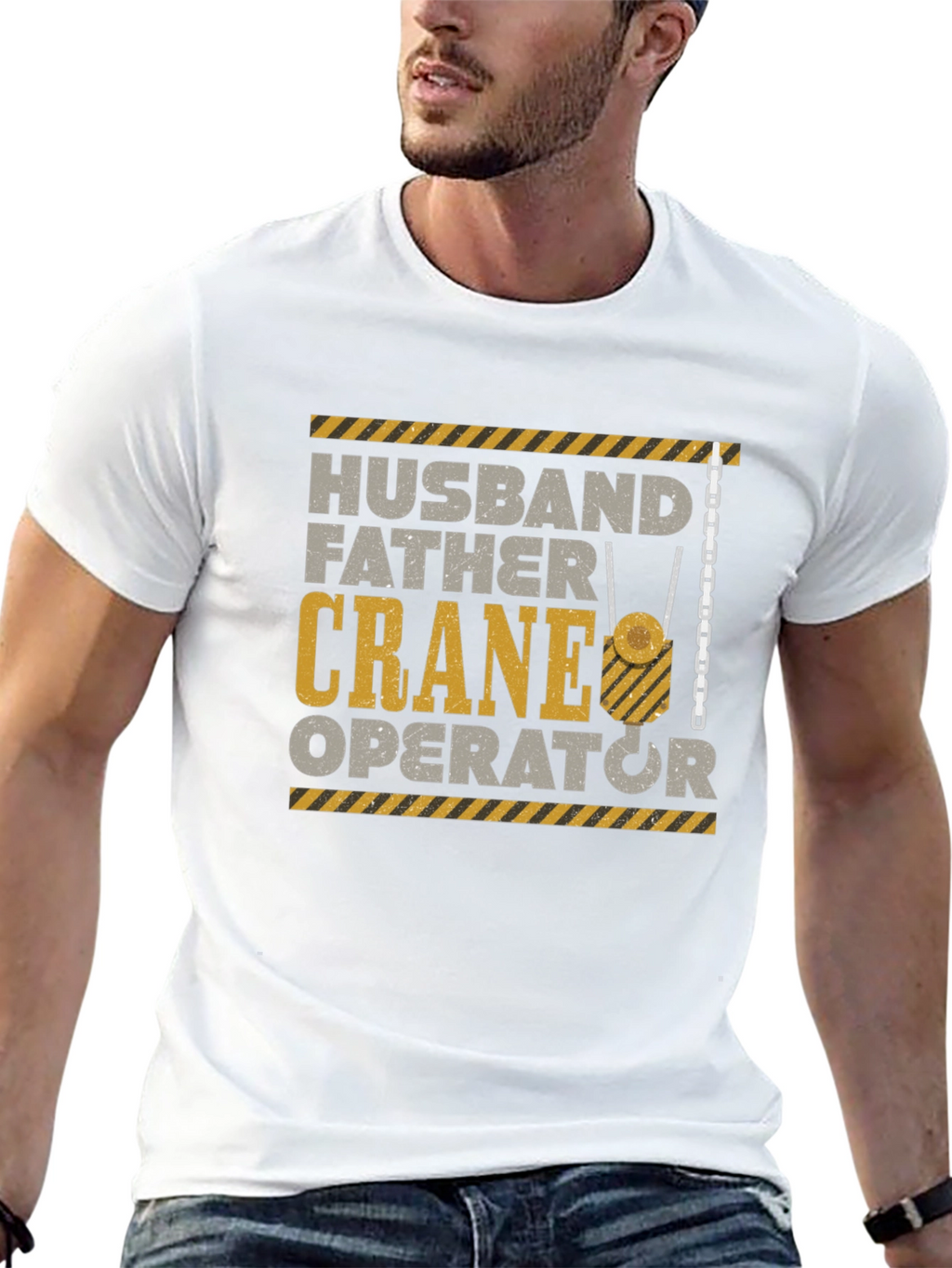 Husband Father Crane Operator Graphic T-Shirt