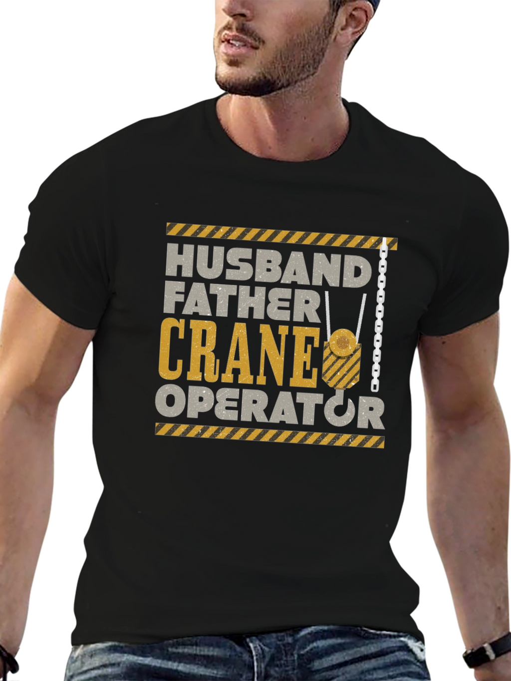 Husband Father Crane Operator Graphic T-Shirt