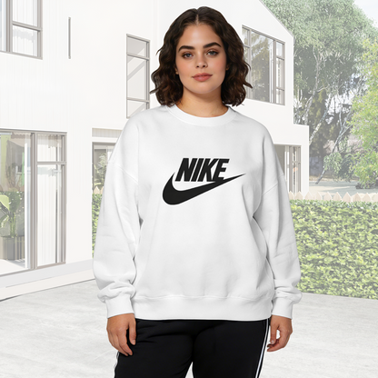 Classic Nike Swoosh Logo Crewneck Sweatshirt