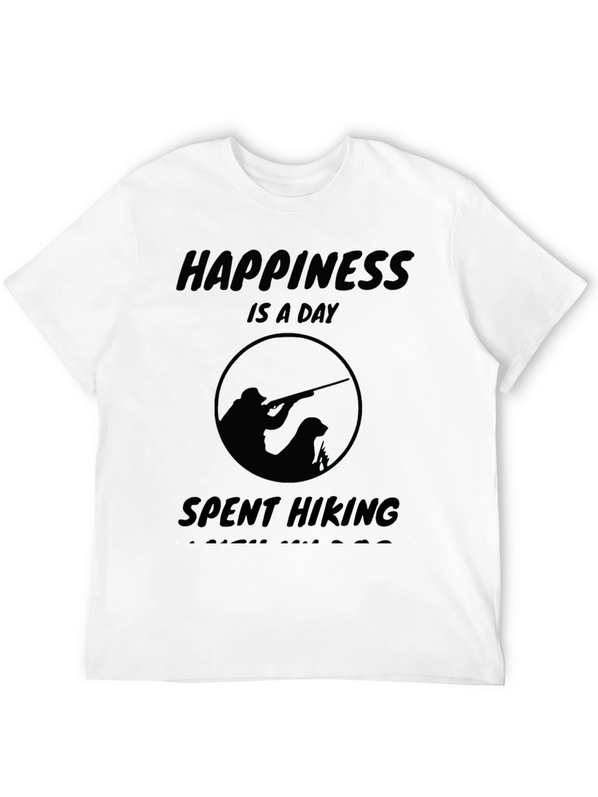 Happiness Is A Day Spent Hiking Black T-Shirt