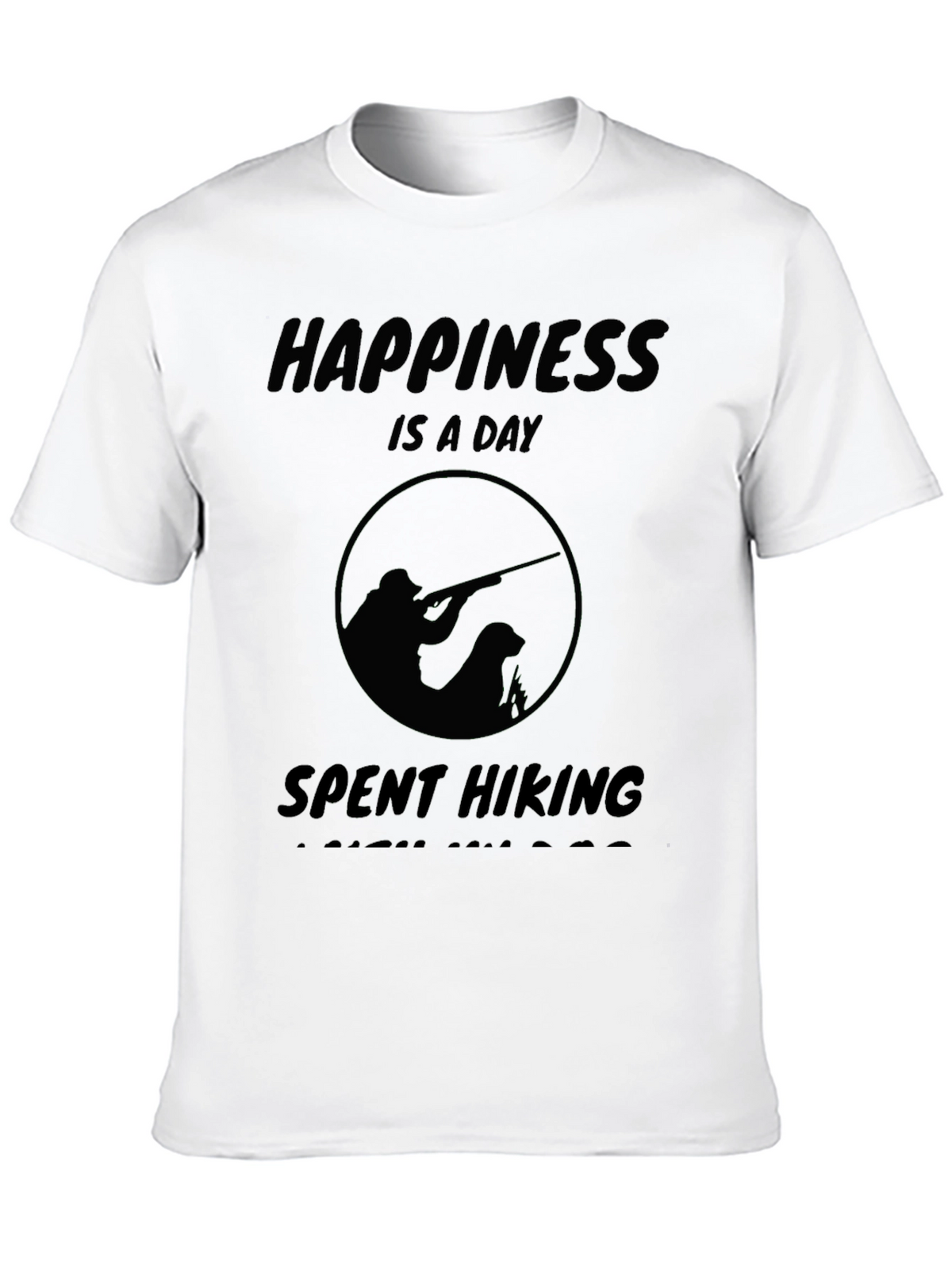 Happiness Is A Day Spent Hiking Black T-Shirt