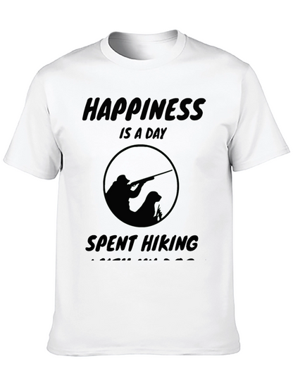 Happiness Is A Day Spent Hiking Black T-Shirt