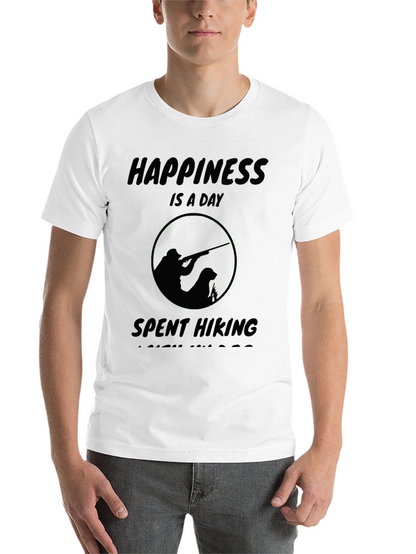 Happiness Is A Day Spent Hiking Black T-Shirt