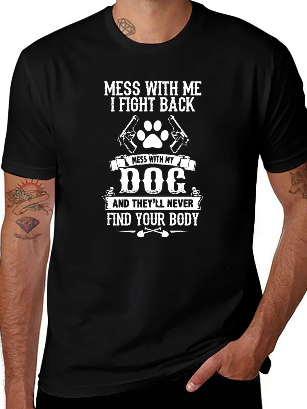 Mess With My Dog T-Shirt - Novelty Graphic Tee