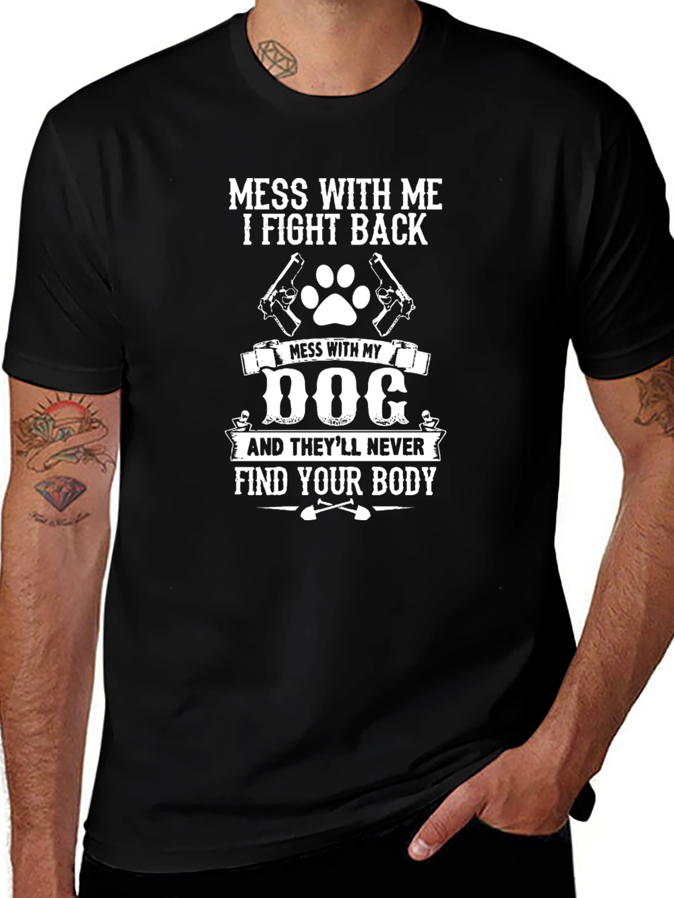 Mess With My Dog T-Shirt - Novelty Graphic Tee