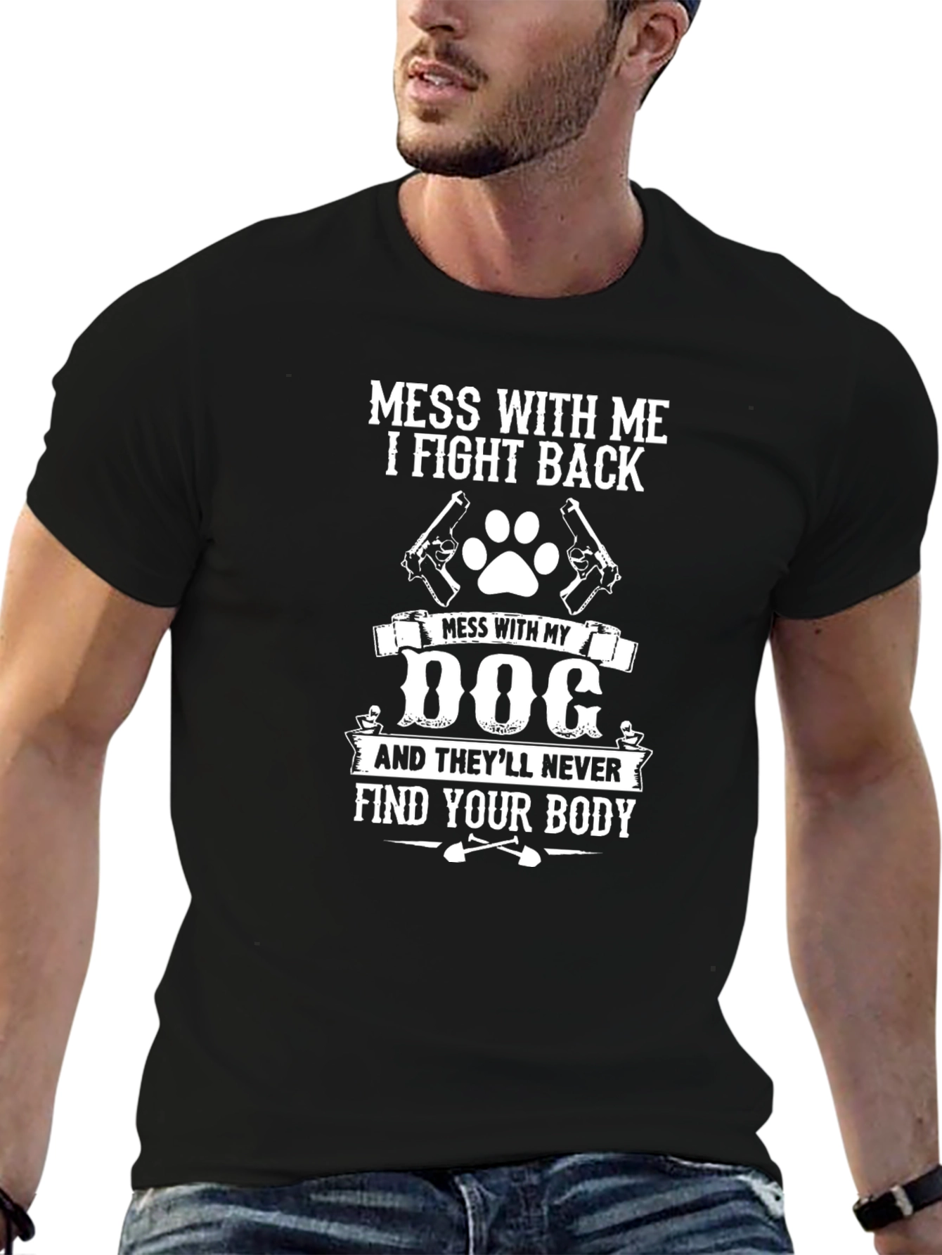 Mess With My Dog T-Shirt - Novelty Graphic Tee