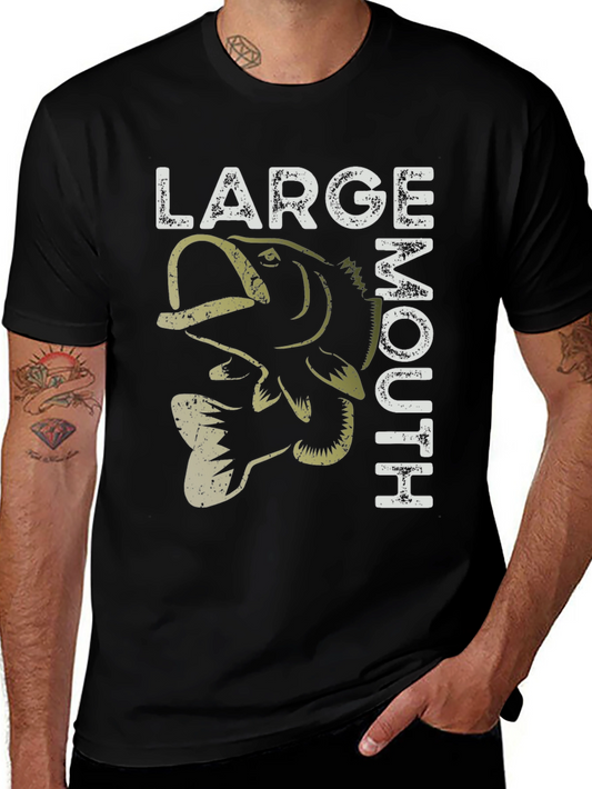 Large Mouth Bass Graphic T-Shirt Fishing Tee