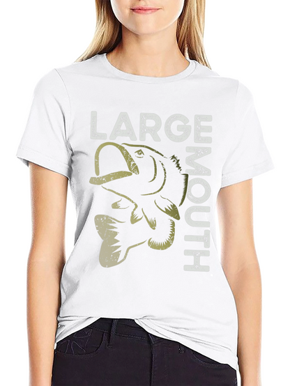 Large Mouth Bass Graphic T-Shirt Fishing Tee