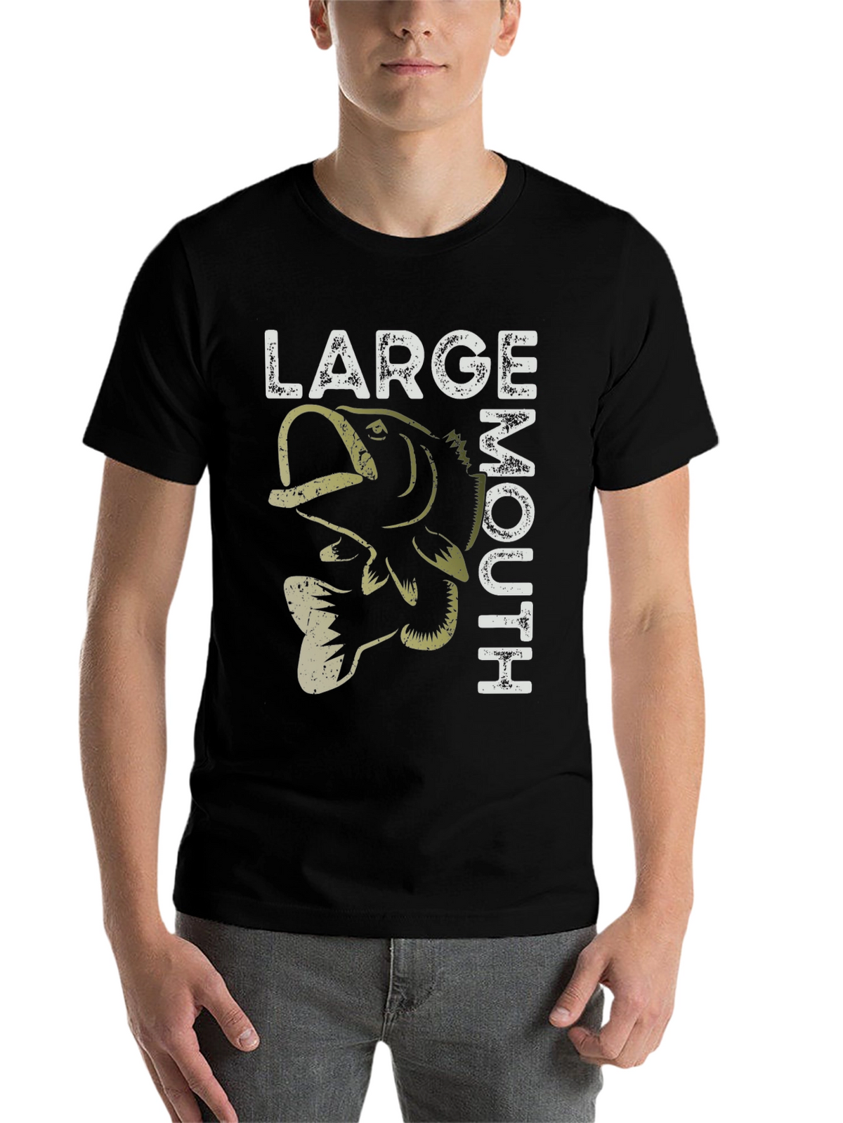 Large Mouth Bass Graphic T-Shirt Fishing Tee