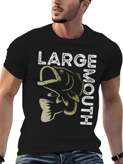 Large Mouth Bass Graphic T-Shirt Fishing Tee